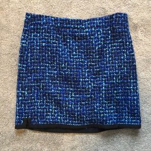 J.Crew Blue tweed work skirt size 2